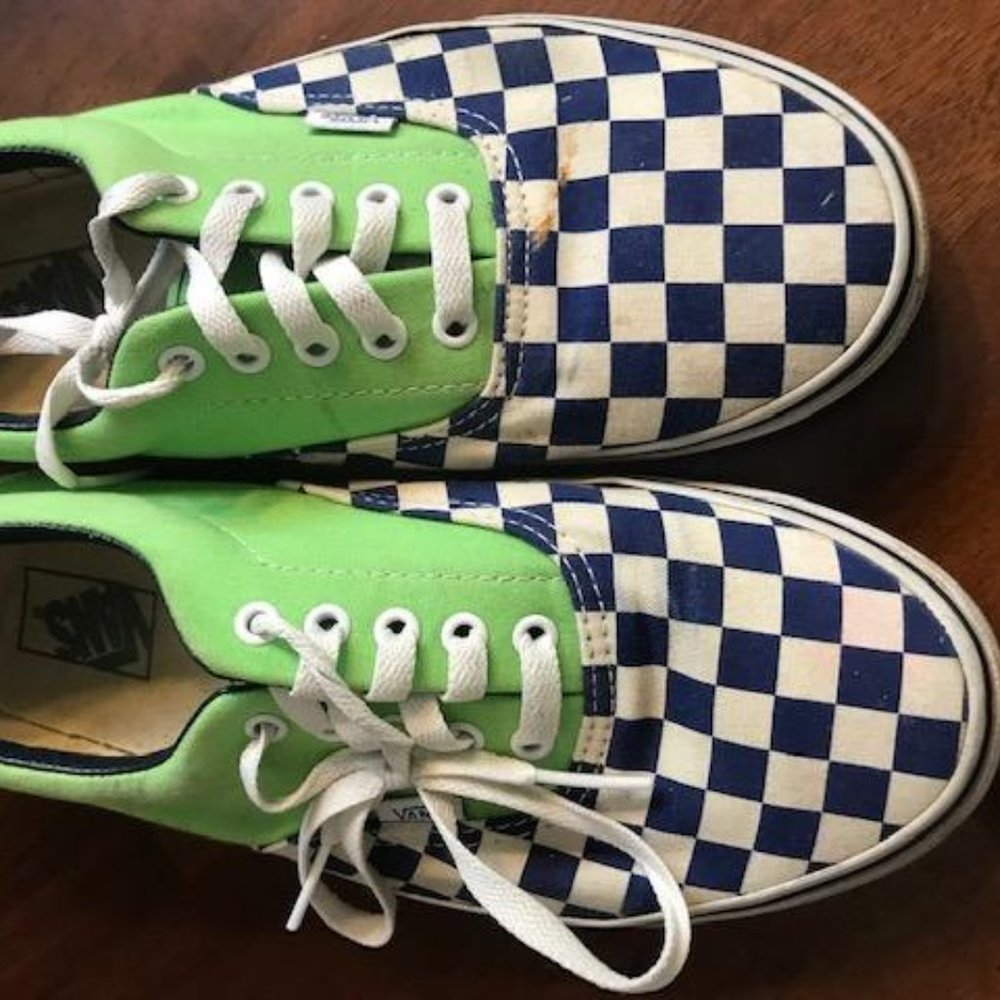 Vans Blue Checker Lace Up shoes